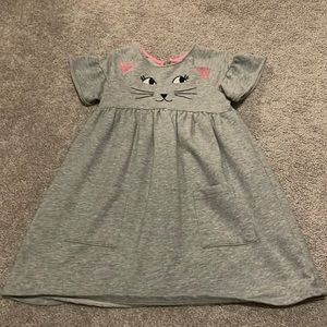 3/$20 Cat & Jack Gray Kitty Cat Dress With Pockets
